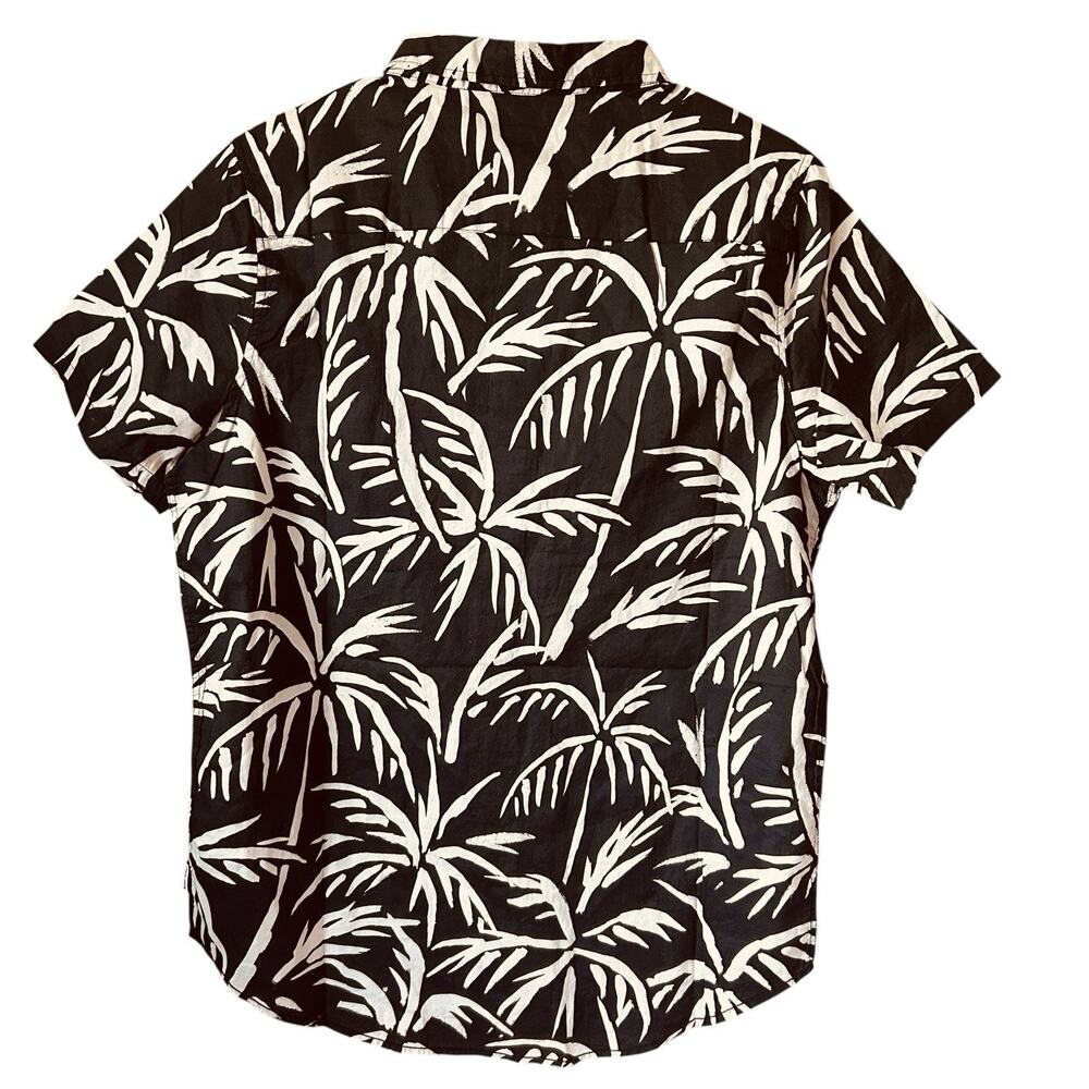 Banks Journal Men’s Black Grove Tropical Palm Print Button Up Casual Shirt Sz. S - Picture 5 of 13